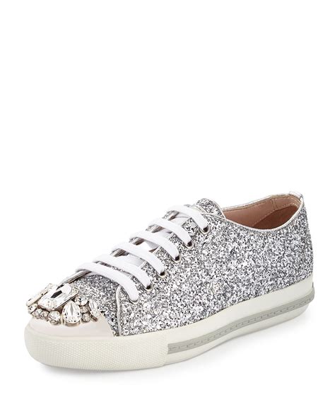 miu miu glitter shoes price|Women's glitter and chunky sneakers .